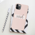 Modern Pastel Roze Hallo en u noemt iPhone 11Pro Max Hoesje<br><div class="desc">Modern Pastel Roze Hallo en u noemt</div>