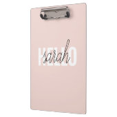 Modern Pastel Roze Hallo en u noemt Klembord (Links)