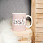 Modern Pastel Roze Hallo en u noemt Koffiemok<br><div class="desc">Modern Pastel Roze Hallo en u noemt</div>