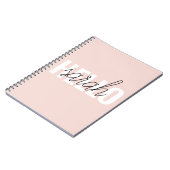 Modern Pastel Roze Hallo en u noemt Notitieboek (Linkerzijde)