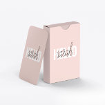 Modern Pastel Roze Hallo en u noemt Pokerkaarten<br><div class="desc">Modern Pastel Roze Hallo en u noemt</div>