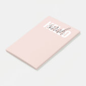 Modern Pastel Roze Hallo en u noemt Post-it® Notes (Schuin)