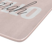 Modern Pastel Roze Hallo en u noemt Snijplank (Hoek)