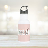 Modern Pastel Roze Hallo en u noemt Waterfles