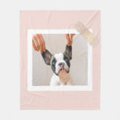 Modern Pastel Roze Lijst | Persoonlijke foto van D Fleece Deken (Voorkant)