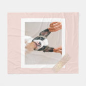 Modern Pastel Roze Lijst | Persoonlijke foto van D Fleece Deken (Voorkant (Horizontaal))