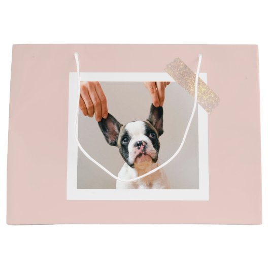 Modern Pastel Roze Lijst | Persoonlijke foto van D Groot Cadeauzakje (Voorkant)