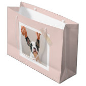 Modern Pastel Roze Lijst | Persoonlijke foto van D Groot Cadeauzakje (Voorkant Gekanteld)