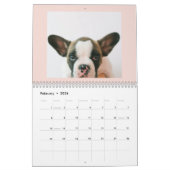 Modern Pastel Roze Lijst | Persoonlijke foto van D Kalender (Feb 2026)