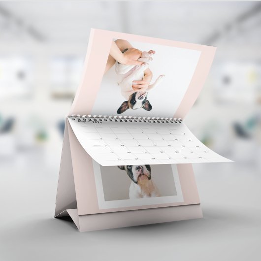 Modern Pastel Roze Lijst | Persoonlijke foto van D Kalender