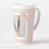 Modern Pastel Roze Lijst | Persoonlijke foto van D Latte Mok (Rechterhoek)