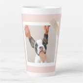 Modern Pastel Roze Lijst | Persoonlijke foto van D Latte Mok (Voorkant)