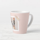 Modern Pastel Roze Lijst | Persoonlijke foto van D Latte Mok (Rechterhoek)