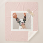 Modern Pastel Roze Lijst | Persoonlijke foto van D Sherpa Deken (Voorkant)