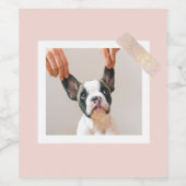 Modern Pastel Roze Lijst | Persoonlijke foto van D Wijn Etiket (Enkel label)