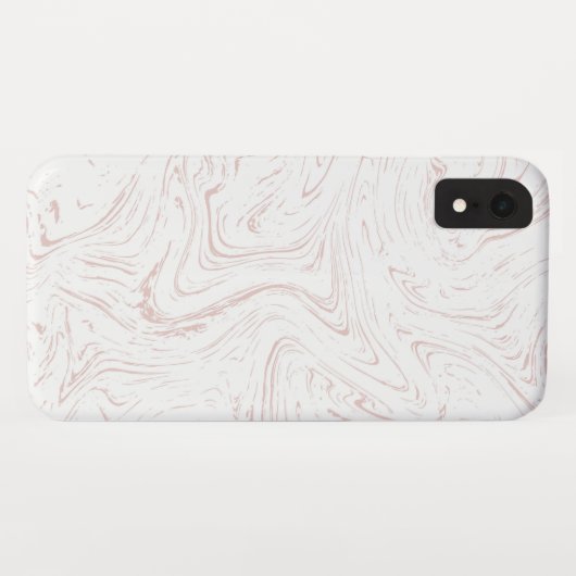 Modern Pastel Roze Marmer Patroon Case-Mate iPhone Case (Achterkant (horizontaal))