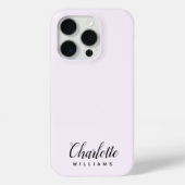 Modern Pastel Roze Monogram iPhone 15 Pro Hoesje (Achterkant)