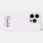 Modern Pastel Roze Monogram iPhone 15 Pro Hoesje (Achterkant (horizontaal))