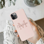 Modern Pastel Roze | Personal Initiaal Girly iPhone 11Pro Max Hoesje<br><div class="desc">Modern Pastel Roze | Personal Initiaal Girly</div>
