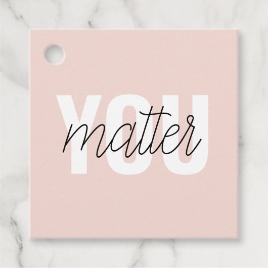 Modern Pastel Roze u maakt het Citaat van de Inspi Bedankjes Labels (Voorkant)