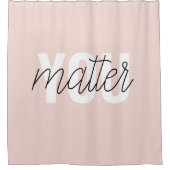 Modern Pastel Roze u maakt het Citaat van de Inspi Douchegordijn (Voorkant)