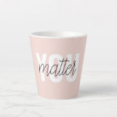 Modern Pastel Roze u maakt het Citaat van de Inspi Latte Mok (Voorkant)