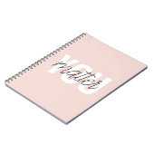 Modern Pastel Roze u maakt het Citaat van de Inspi Notitieboek (Linkerzijde)