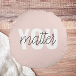 Modern Pastel Roze u maakt het Citaat van de Inspi Rond Kussen<br><div class="desc">Modern Pastel Roze u maakt het Citaat van de Inspiratie van belang</div>