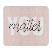 Modern Pastel Roze u maakt het Citaat van de Inspi Snijplank (Voorkant)