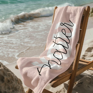 Modern Pastel Roze u maakt het Citaat van de Inspi Strandlaken