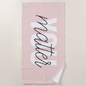 Modern Pastel Roze u maakt het Citaat van de Inspi Strandlaken (Voorkant)