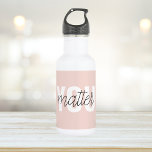 Modern Pastel Roze u maakt het Citaat van de Inspi Waterfles<br><div class="desc">Modern Pastel Roze u maakt het Citaat van de Inspiratie van belang</div>
