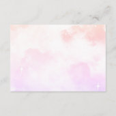 Modern pastel roze wolk negen Vrijgezellenfeest re Informatiekaartje (Achterkant)