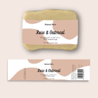 Modern pastel roze zeep Label-ontwerp