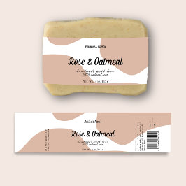 Modern pastel roze zeep Label-ontwerp Waterfles Etiket