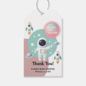 Modern Pastel Space Explorer Baby shower Cadeaulabel (Voorkant)