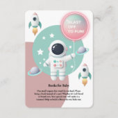 Modern Pastel Space Explorer Baby shower Informatiekaartje (Voorkant)