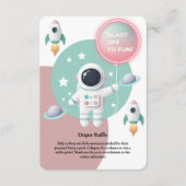 Modern Pastel Space Explorer Baby shower Informatiekaartje (Voorkant)