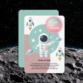 Modern Pastel Space Explorer Baby shower Informatiekaartje