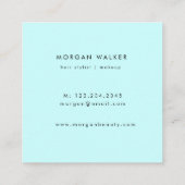 Modern Pastel Square Visitekaartje (Achterkant)