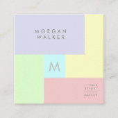 Modern Pastel Square Visitekaartje (Voorkant)