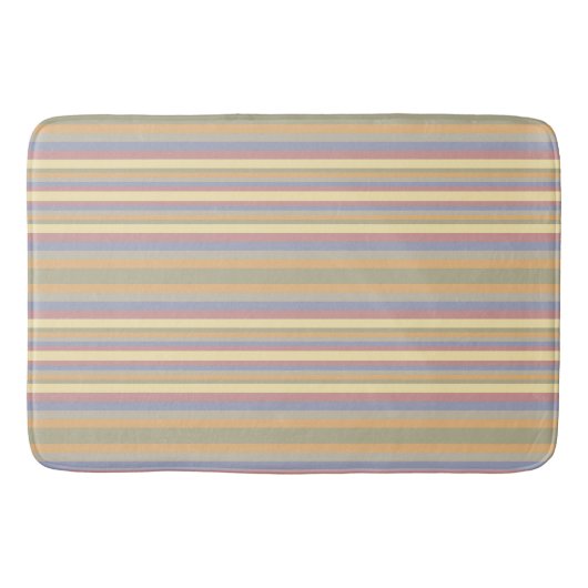 Modern pastel Stripe Badmat (Voorkant)