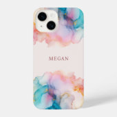 Modern Pastel Stylish Alcohol Ink  iPhone Hoesje (Achterkant)
