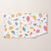 Modern pastel terrazzo patroon bad handdoek (Handdoek)