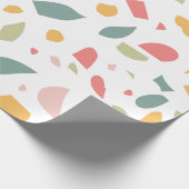 Modern pastel terrazzo patroon cadeaupapier (Hoek)