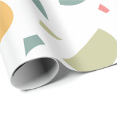 Modern pastel terrazzo patroon cadeaupapier (Rol Hoek)