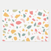 Modern pastel terrazzo patroon inpakpapier vel (Voorkant 2)