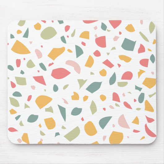 Modern pastel terrazzo patroon muismat (Voorkant)