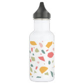 Modern pastel terrazzo patroon waterfles  (Links)