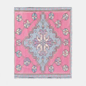 Modern Pastel Turks tapijt Fleece Deken (Voorkant)